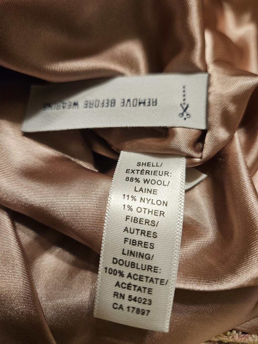 Banana Republic Cream and Brown Houndstooth Belted Peacoat - Picture 5 of 5